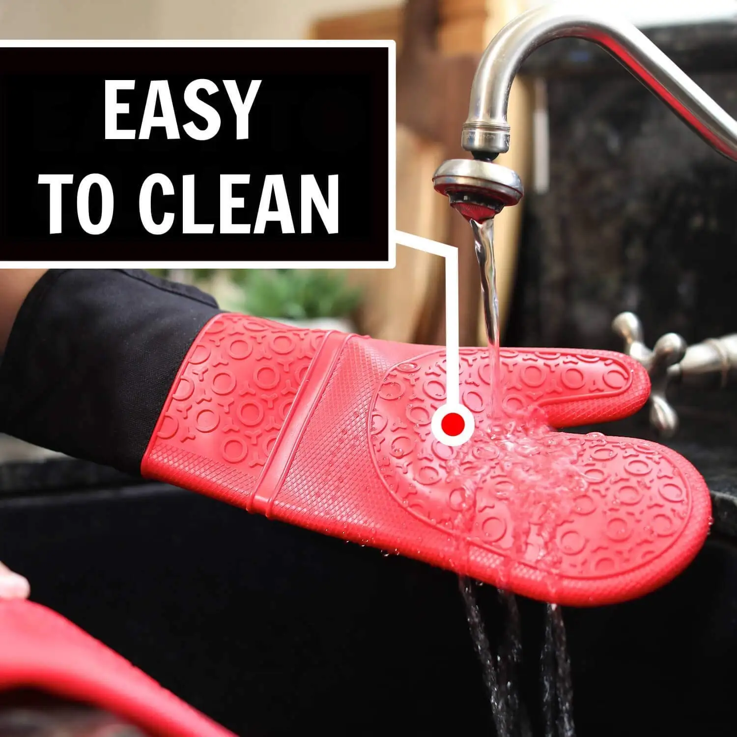 Professional design your own silicone gloves mittens long wholesale custom oven gloves black