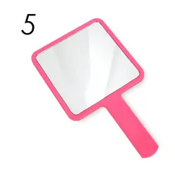 Custom Handheld Makeup Mirror festival theme pink heart Hand Held Vanity Mirror With Logo wholesale top quality plastic