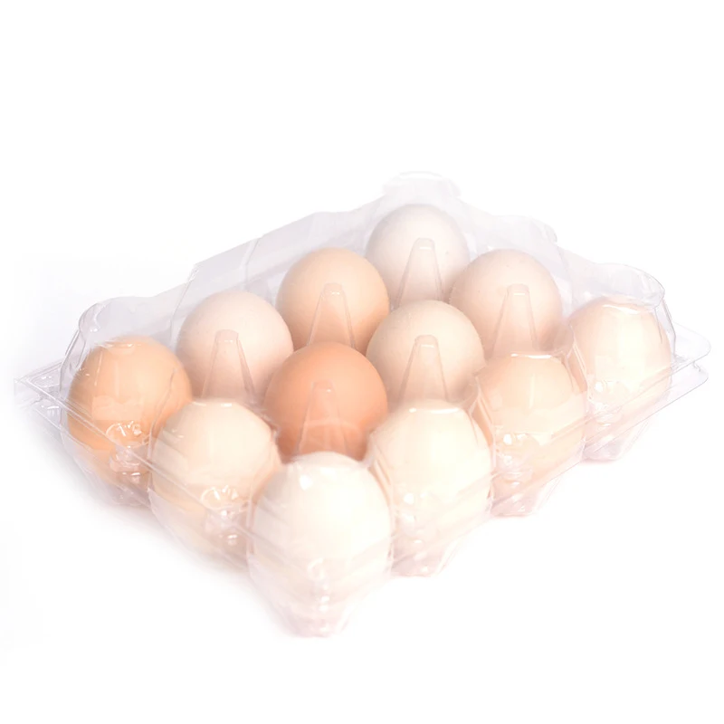 Manufacturers Custom Wholesale Transparent Recyclable Plastic Egg Tray with 3*4  holes