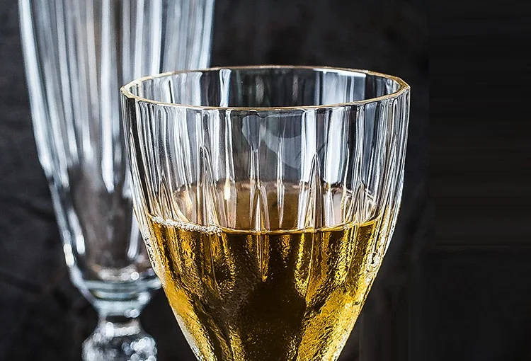 Wholesale european wine goblet for club wedding deco crystal giant embossed red wine cup Highball Glassware