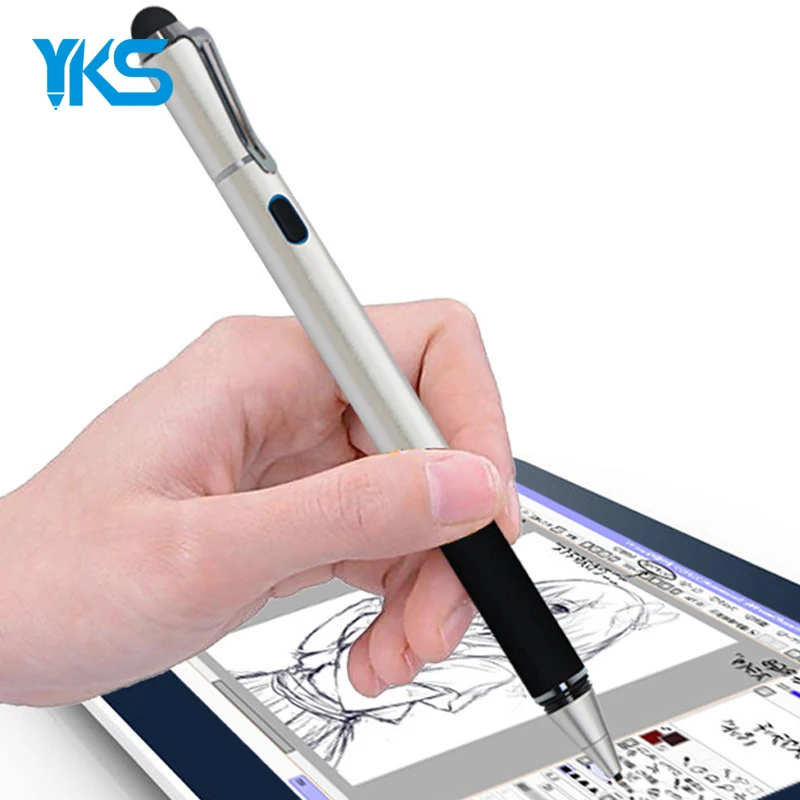 Активный стилус для сенсорного экрана, обычный металлический емкостный стилус, стилус для сенсорного экрана мобильного телефона, планшета Android