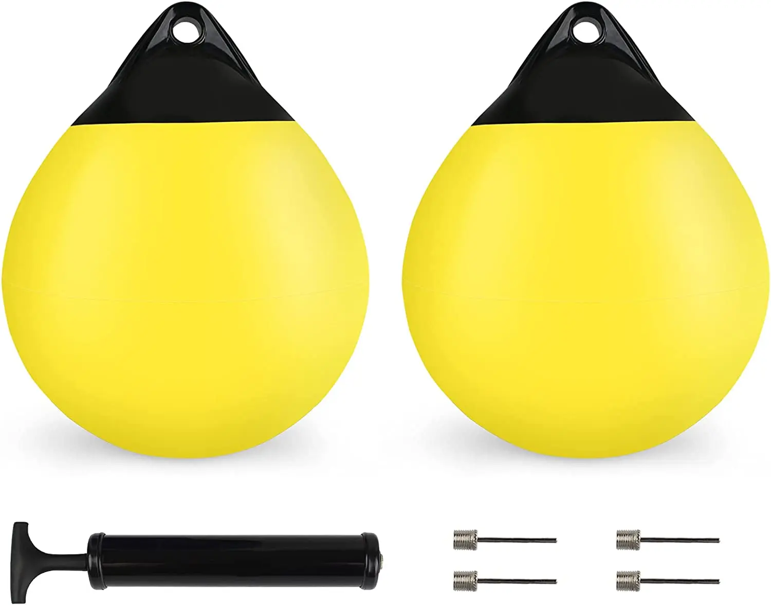 2022 Tuff End Inflatable Vinyl Boat Marker Buoy, Orange, 9 inch Diameter