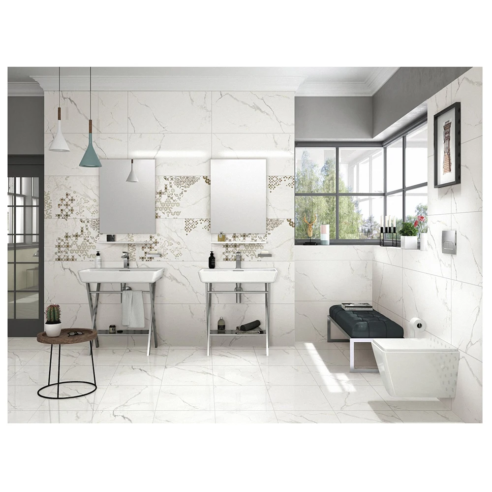 Tiles wall tiles high gloss luxury calacata gold marble look porcelain wall tiles