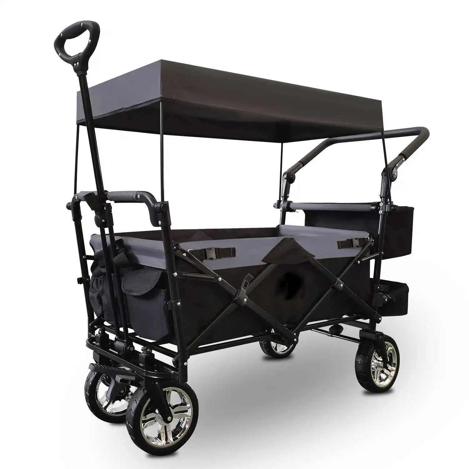 LYC-06 Foldable Folding Outdoor Garden Utility Trolley with Table