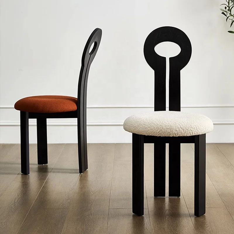 Middle ancient style Luxury nordic Design Wood Dining Chairs With Top Grain Leather Of Furniture Dining Room Chair