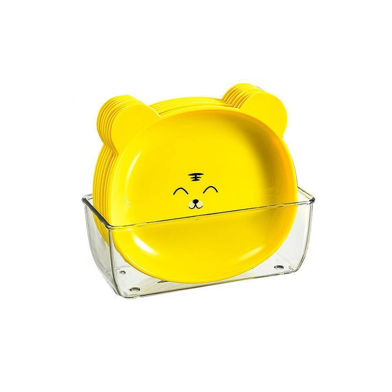 Cute Children Spit Bone Dish Cartoon Bear Bone Dinner Spit Bones Home Snack Small Dish Table Supplies