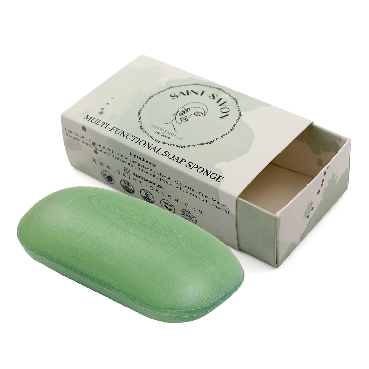 Eco-Friendly Custom Small Soap Gift Box Gold Foil Embossed Kraft Paper Packaging Home Made Soap UV Printing Advantage Cosmetics