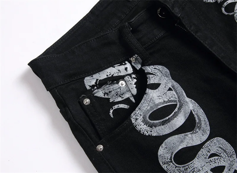 Wholesale Designer Luxury brand denim jeans Casual vintage ripped slim fit jeans men