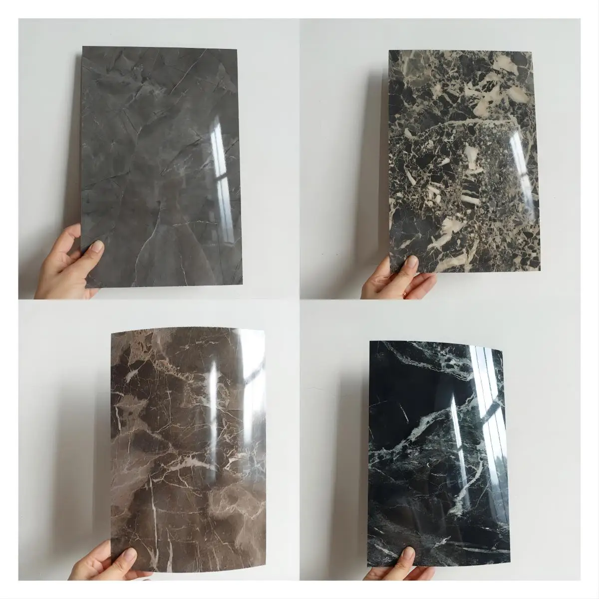 Lesifu grey black stone marble hpl sheet rock color laminate marble formica hpl with great price