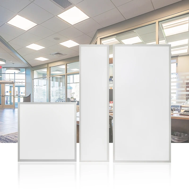 custom size aluminum frame flat lamp large square slim surface ceiling mount office frameless commercial led panel lights