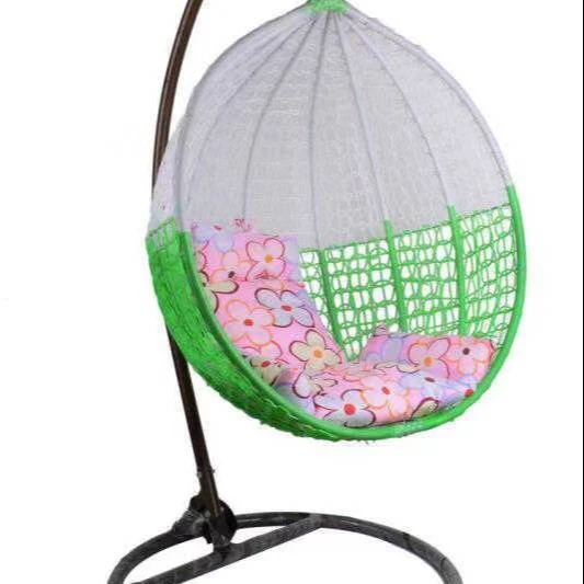 
2021 Custom modern outdoor furniture metal egg hanging swing chair 