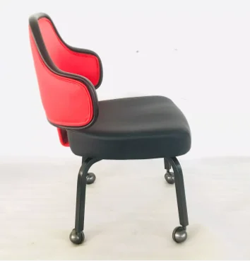 Swivel Stools Poker Red Genuine Leather Casino Four-Wheeled Chairs For Slot