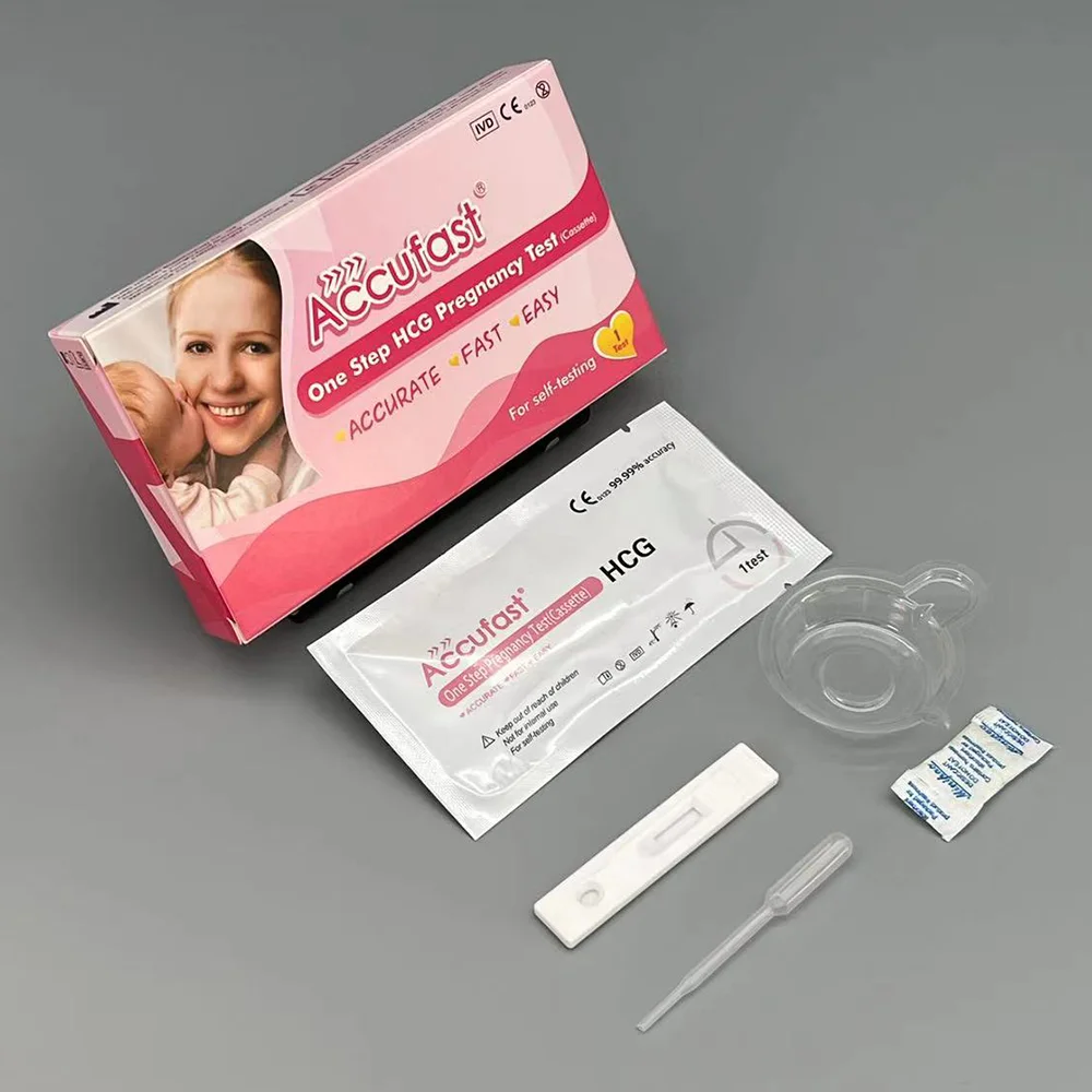 Комплект для Домашнего Тестирования женщин ACCUFAST, кассета для теста на беременность HCG, точность более 99.99%, высокое качество, тест на беременность, от производителя
