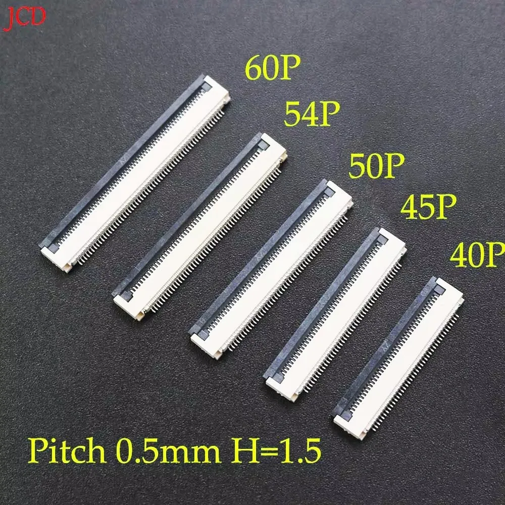 FPC FFC разъем 0 5 мм плоский кабель PCB разъемы SMT ZIF 40P 45P 50P 54P 60P Pin H = 1