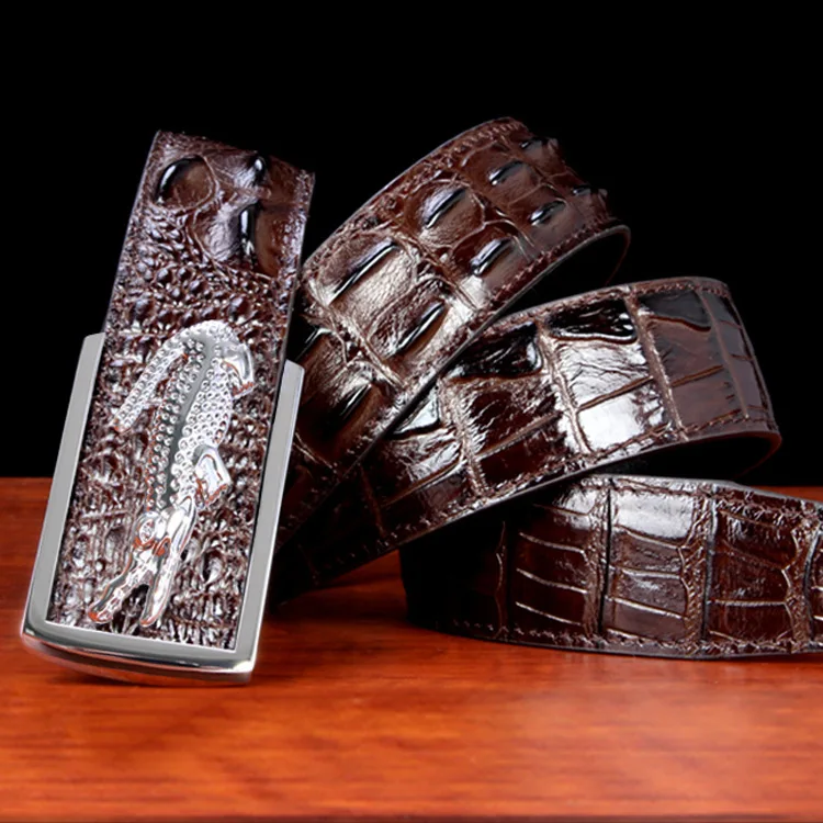 Лидер продаж мужской ремень из натуральной кожи с тиснением крокодиловой
