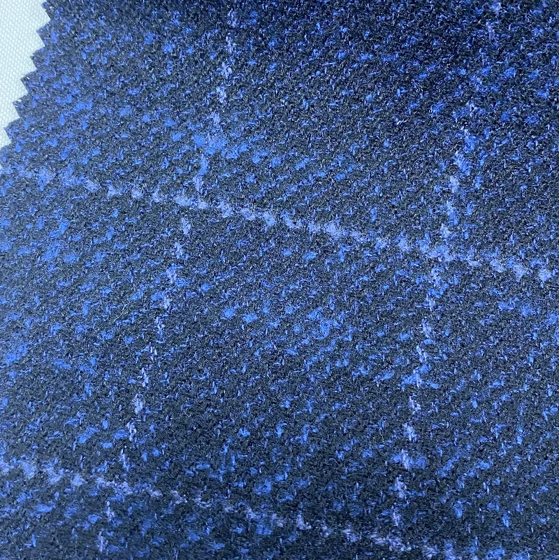 Hot Sale Woven Checks Design Polyester Viscose Tweed Stretch Fabric Brushed Fabric Tweed Fabric