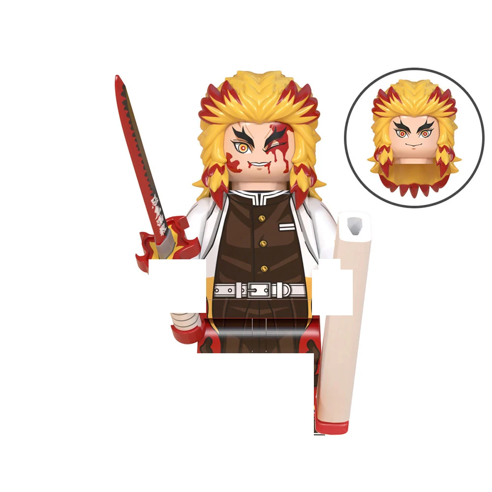 Promotional Gifts Cartoon Anime Demon Slayer Tanjirou Nezuko DIY Building Block Dolls Mini Action Figure Capsule Toys Wholesale