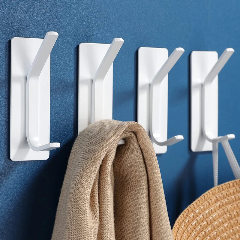 Bathroom Bedroom Towel Hook Organisation Stainless Steel Wall Mounted Sticky Coat Cloth Hanger Hook