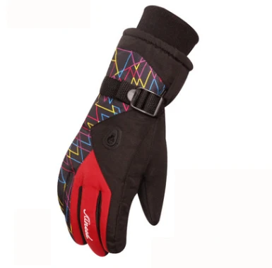 manufacturer touch screen winter warm waterproof leather ski gloves custom logo long mittens gloves