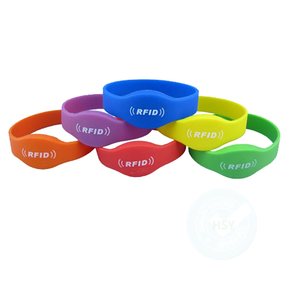 Shenzhen DC Smart nfc silicone bracelets waterproof wristbands rfid for water park
