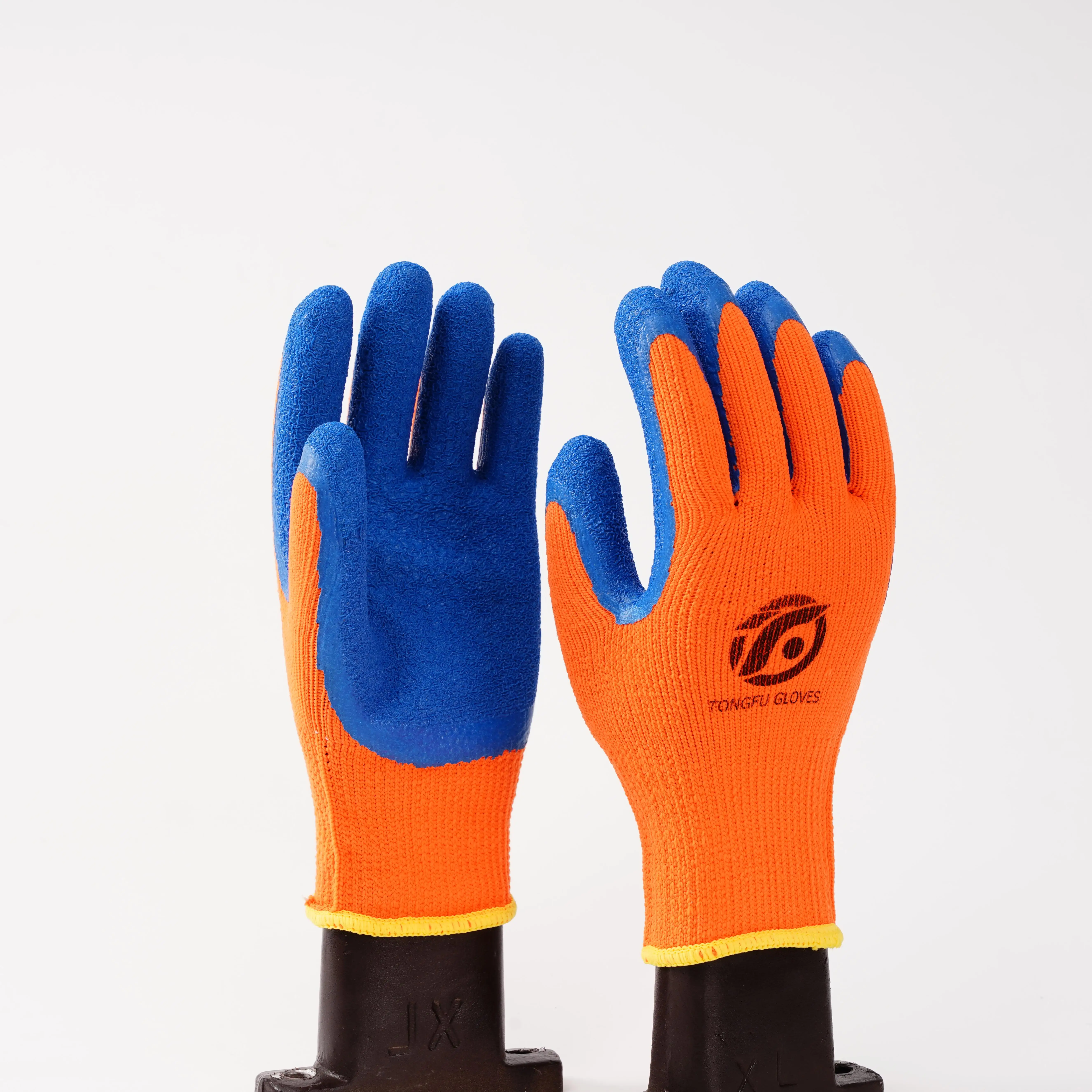 300# Construction industrial gloves large Cotton Material latex coated Keep Warm Winter Safety Working Hand Gloves