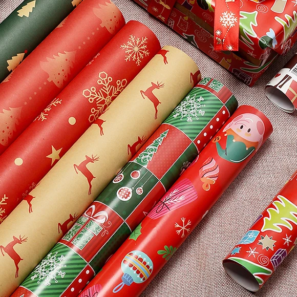 2024 New Edgy Design Tissue Paper Custom Logo Christmas Gift Packing Wrapping Paper