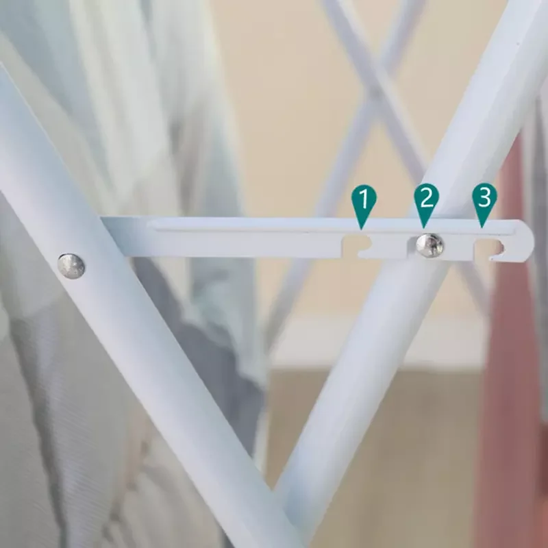 Double Pole Metal Foldable Indoor Hanger Dryer Hanging Clothes Clothes Drying Rack