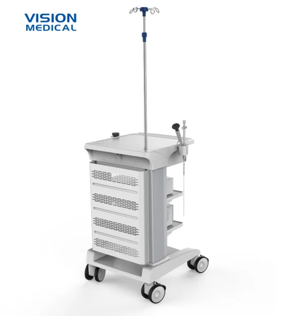 Medical Cart Manufacturer Double Column Design Support Odm/oem Iv Stand Endoscope Cart