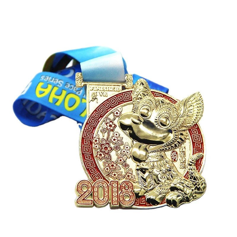  Customized With Ribbon Logo Gold Silver Copper Medals Metal Blank Sports Custom boxing