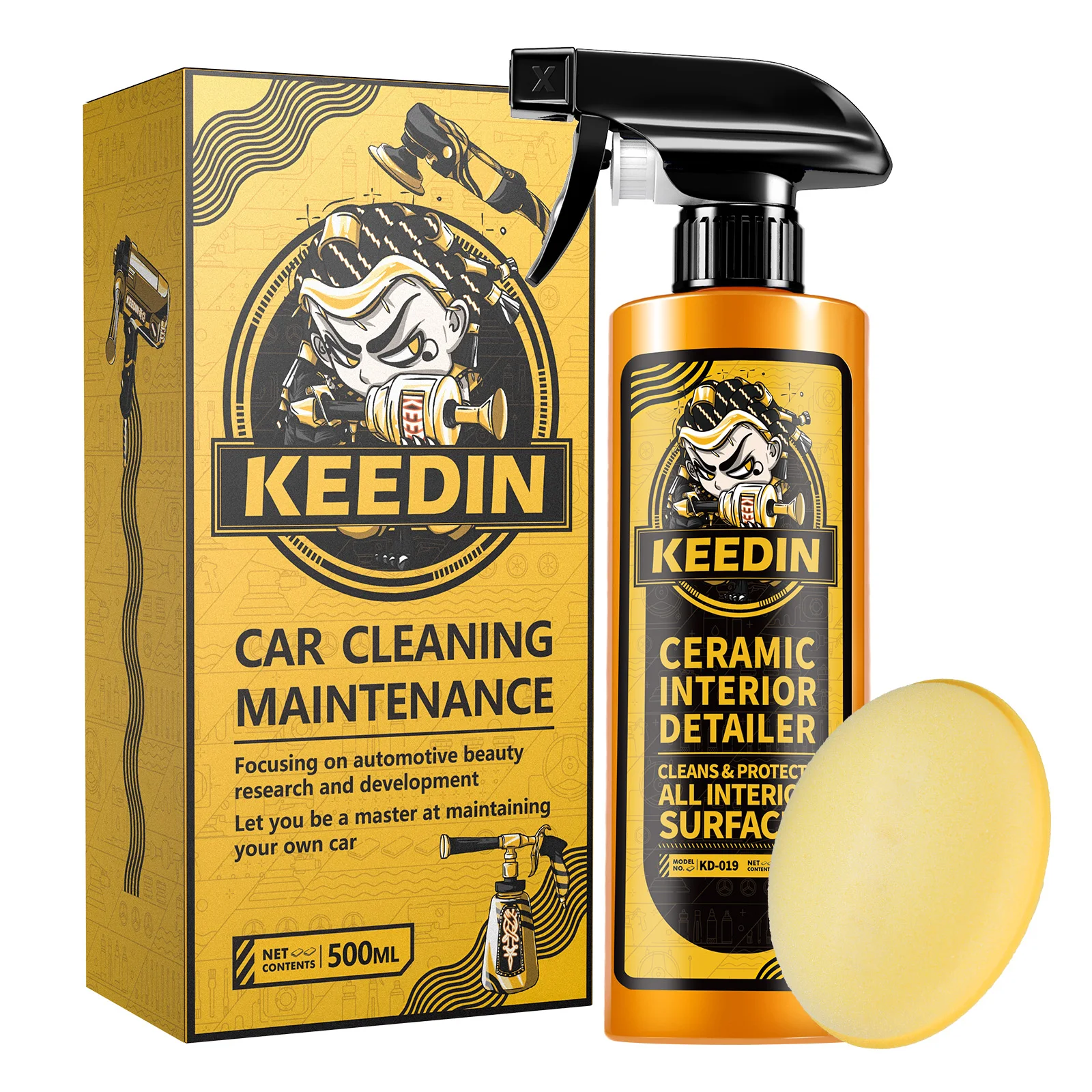 KD-019 Keedin Interior Detailer Automotive Interior Care Leather and Plastic Parts Polish Agent