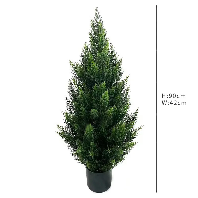 Green simulation Artificial Pine Tree Artificial Trees For Outdoor Indoor Decorative Durable Plastic Plant