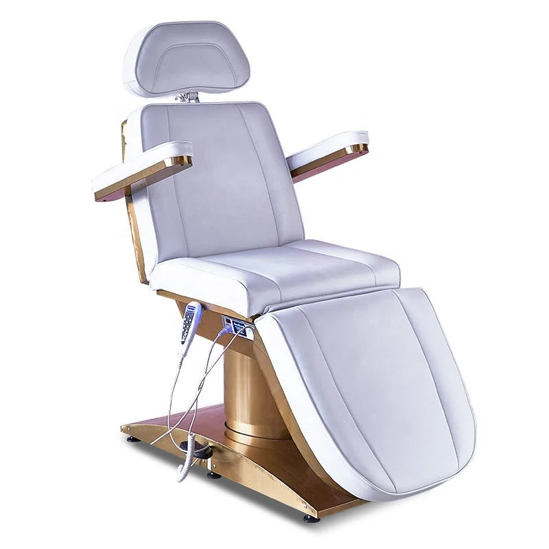 Luxury 4 motor stainless steel base electric beauty salon massage bed table modern medical treatment bed