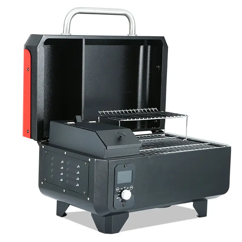 Outdoor Intelligent Temperature Control BBQ Electric Woodfire Portable Pellet Smoker Grill for Barbecue