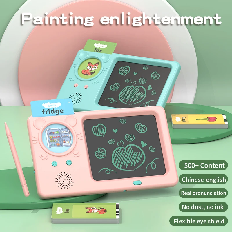 Children Playing Speech Therapy Machine Toys 224 Sight Words Educational Talking Flash Card With graphic tablet draw