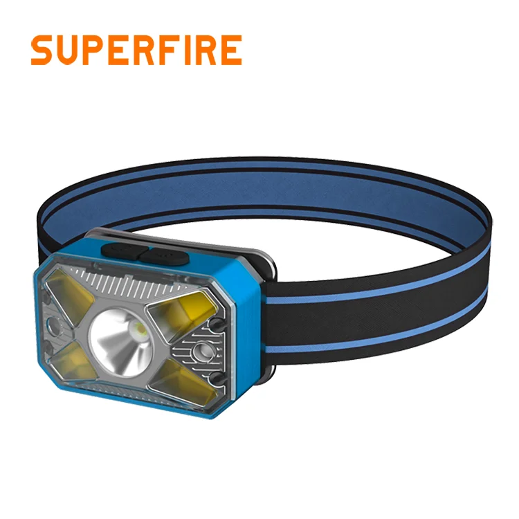 Factory LED Headlamp 7 modes Rechargeable USB Camping Waterproof LED Head lamp Sensor Headlamps