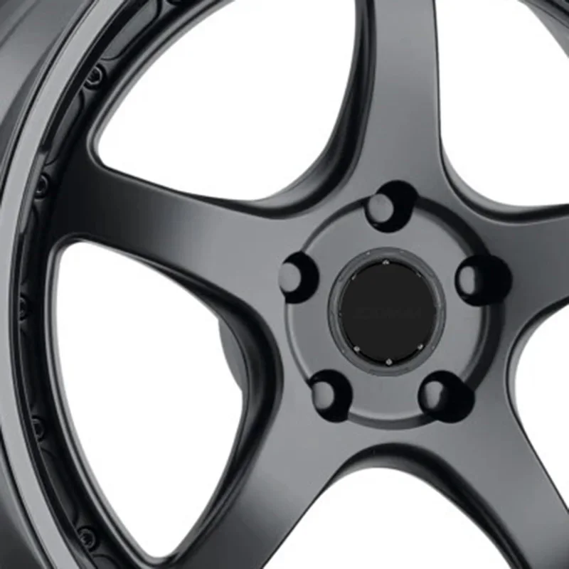 Racing Car Wheels 2 Piece 18 19 20 21 22 Inch 5x120 5x112 Full Black 5 Star Forged Alloy Wheels Rim For Mazda RX7 Mercedes Benz