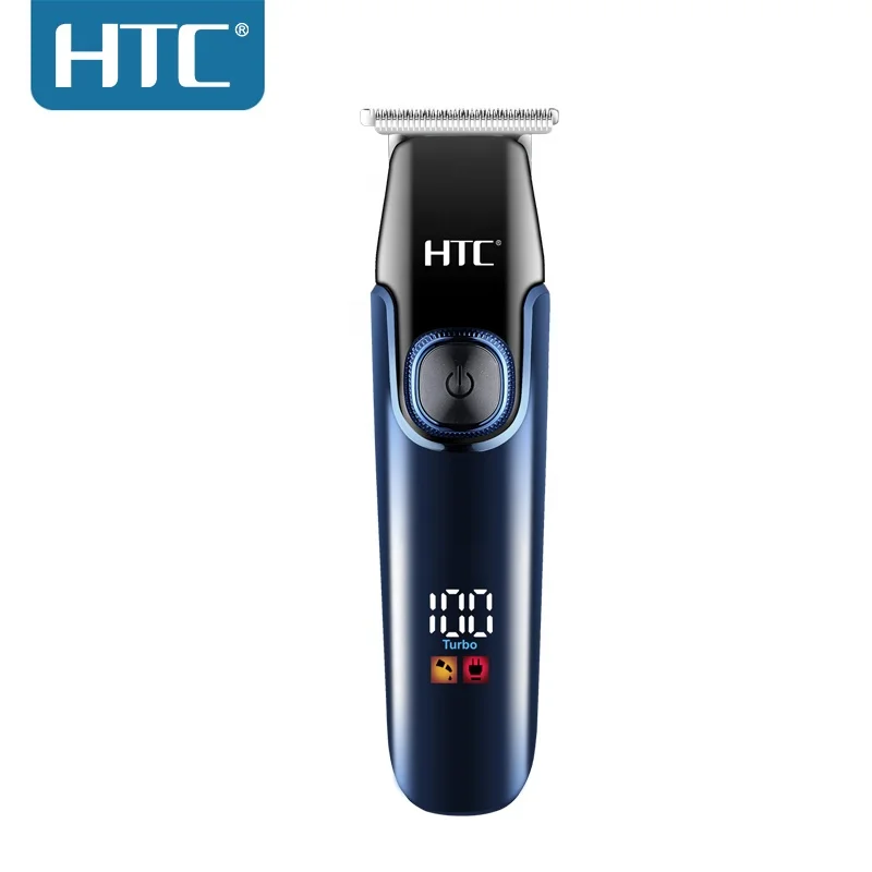 HTC AT-588 professional Black diamond concept barber hair clipper high speed men hair trimmer