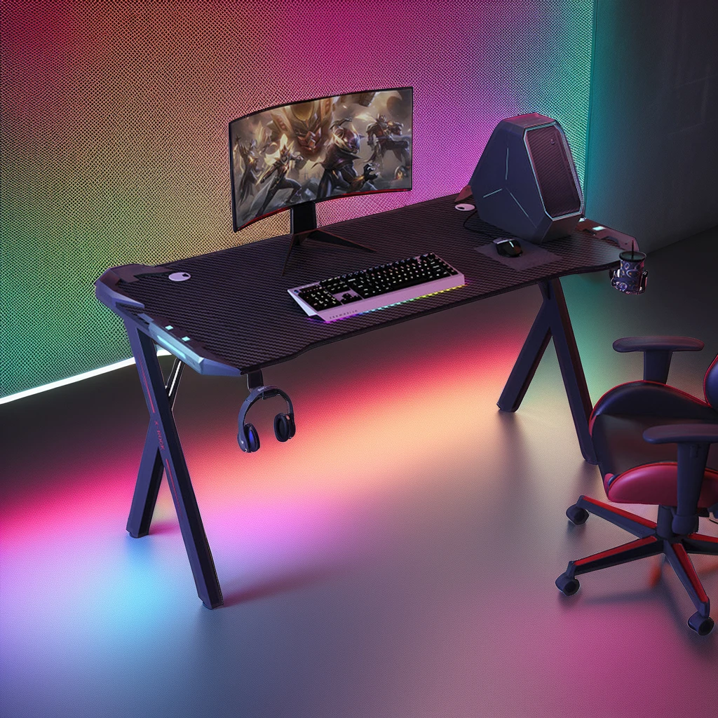 Лидер продаж высококачественные офисные игровые столы компьютерный стол для дома лучший игровой с подсветкой Rgb