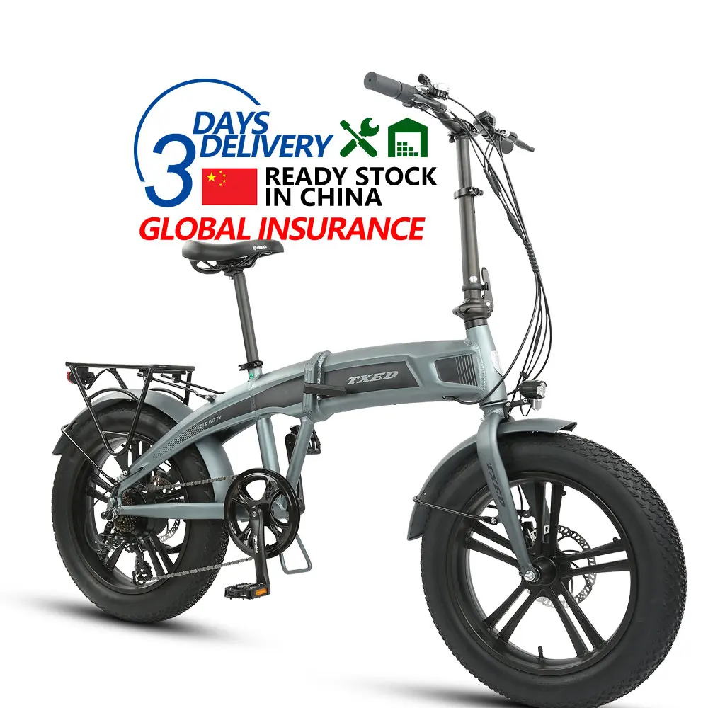 TXED 20 inch electric bike 500w 750w 1000w 7 speed ebike 48v foldable e bike