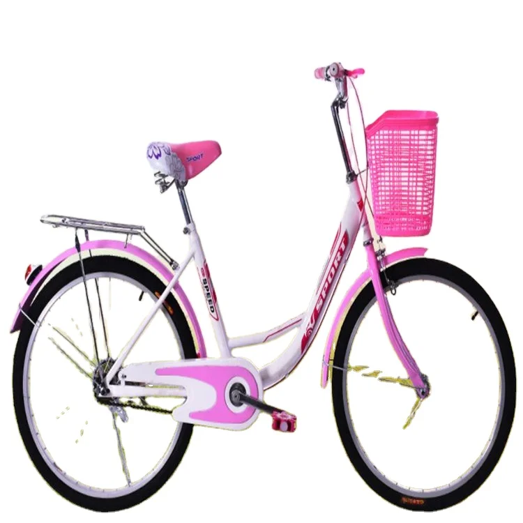 Профессиональный Прямой пользовательский каркас из углеродистой стали односкоростной 24 26 дюймов городской Женский велосипед для женщин велосипед