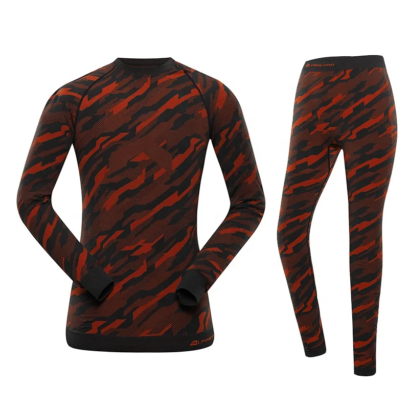 Alpine PRO Men Ski Underwear OEM Custom Breathable Seamless thermal Inner Wear Winter Sports Long Johns