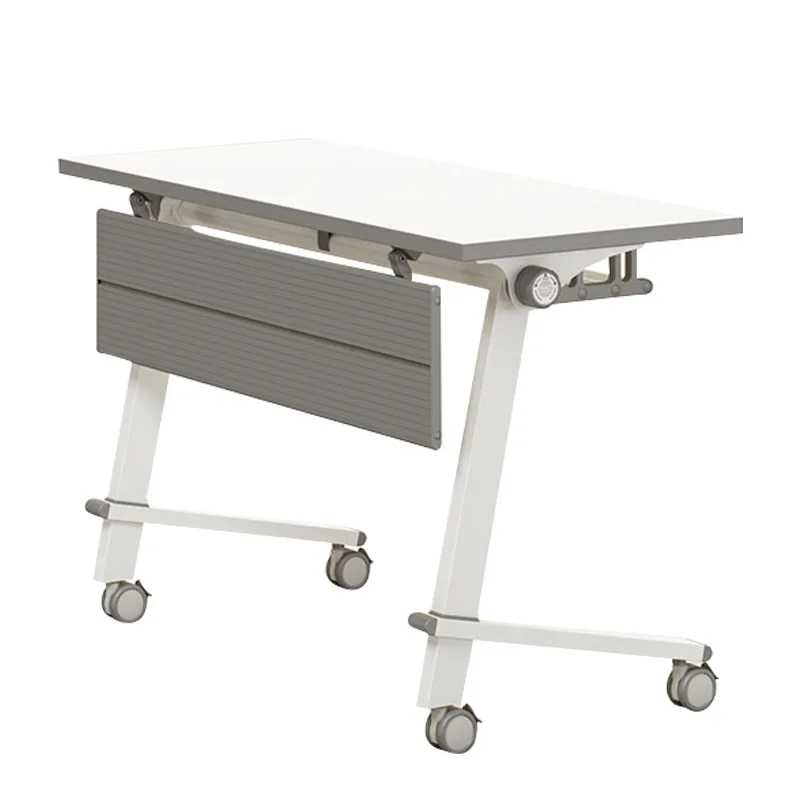 Modern Office Room office desk furniture Mobile Metal Folding Training Table with caster