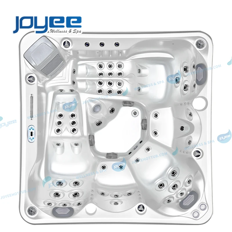 Лидер продаж музыкальный динамик JOYEE на 5 персон со светодиодной подсветкой функция спа для плавания спа-ванны уличная гидромассажная