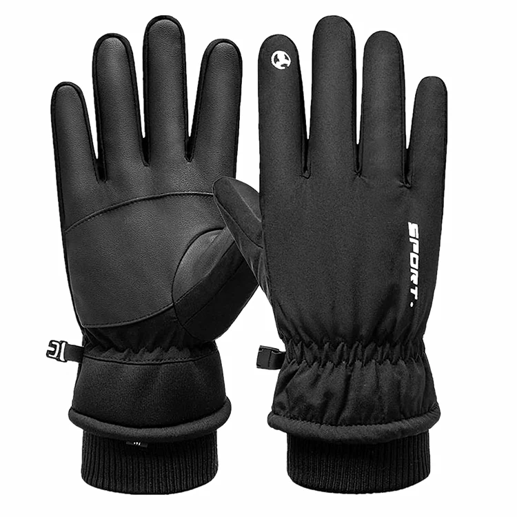 Custom Logo Waterproof Motorcycle Motocross Fishing Touchscreen Extreme Cold Proof Glove Insulating Fleece Winter Weather Glove.