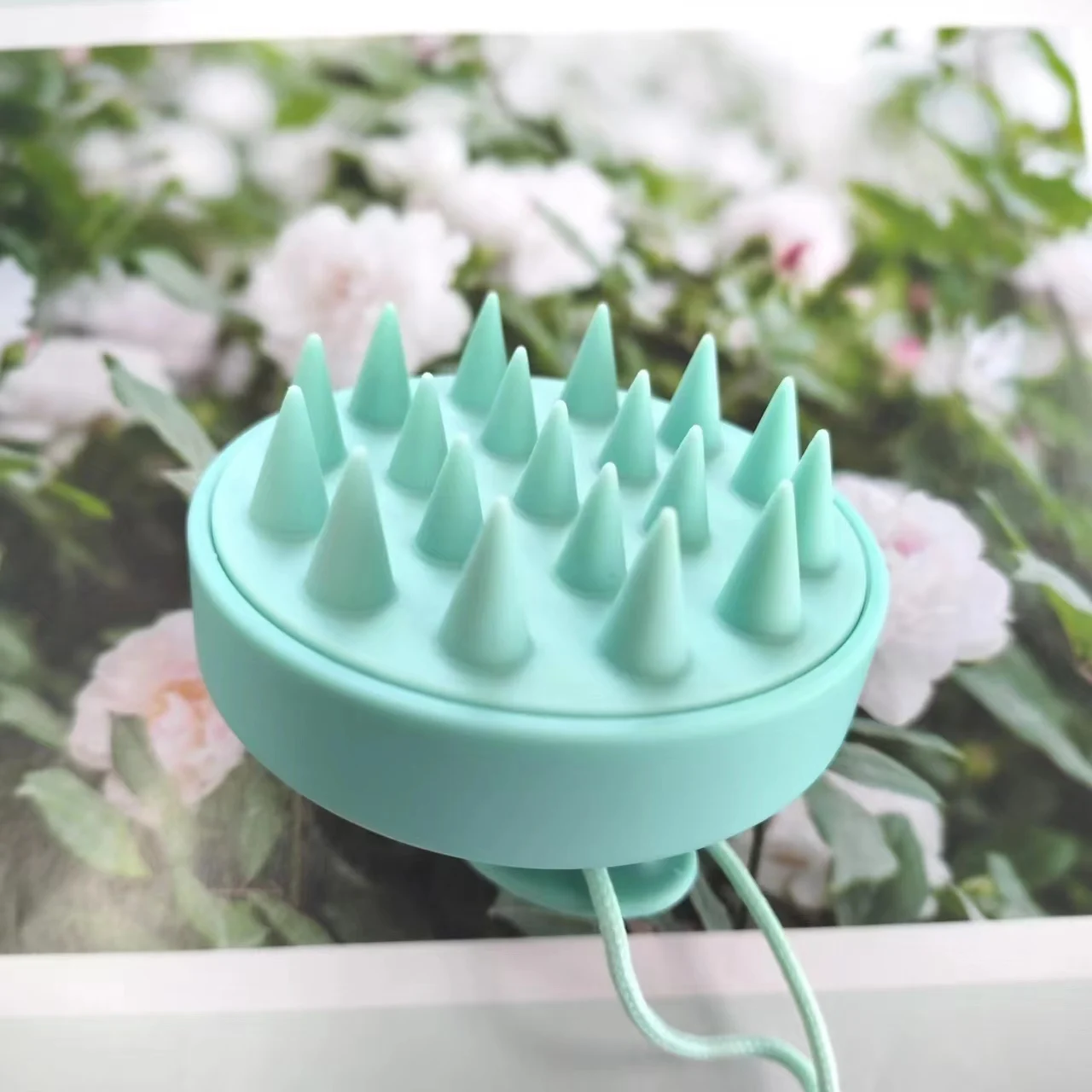 Professional Hand-Held Silicone Hair Scalp Brush with Soft Matte Finish round Hair Massager Comb for Detangling Shampoo Usage