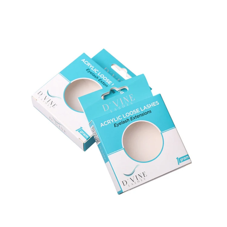 2024 Factory Wholesale Cosmetics Packaging Eyelash/Lens/Blush Wrapping Paper Box with PVC Window