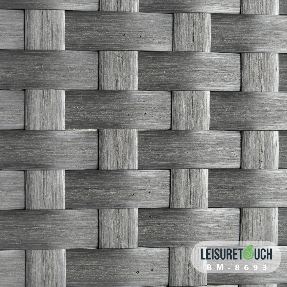 Outdoor Bamboo LooK Furniture PE Faker Wicker Synthetic Rattan Roll Material Artificial Plastic Rattan