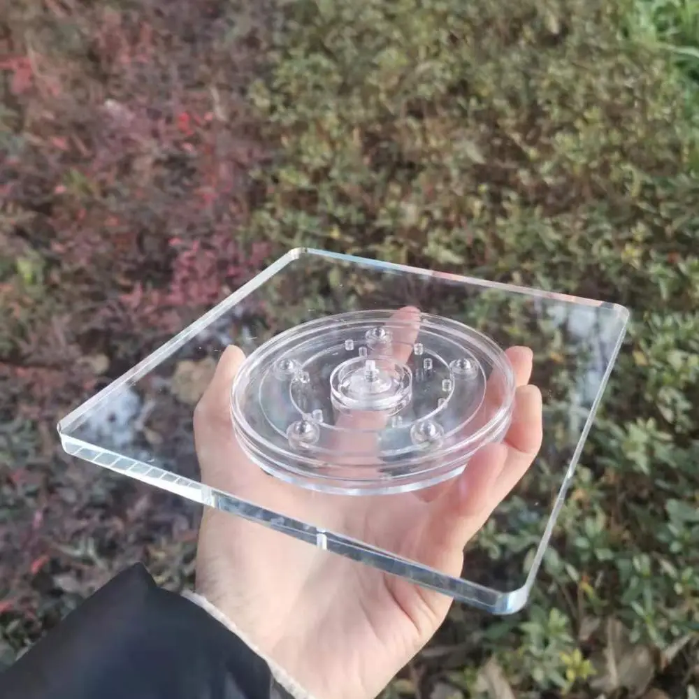 
6 inches Clear Plastic Acrylic Lazy Susan Rotating Turntable Organizer Bearings Acrylic Round Swivel Plates 