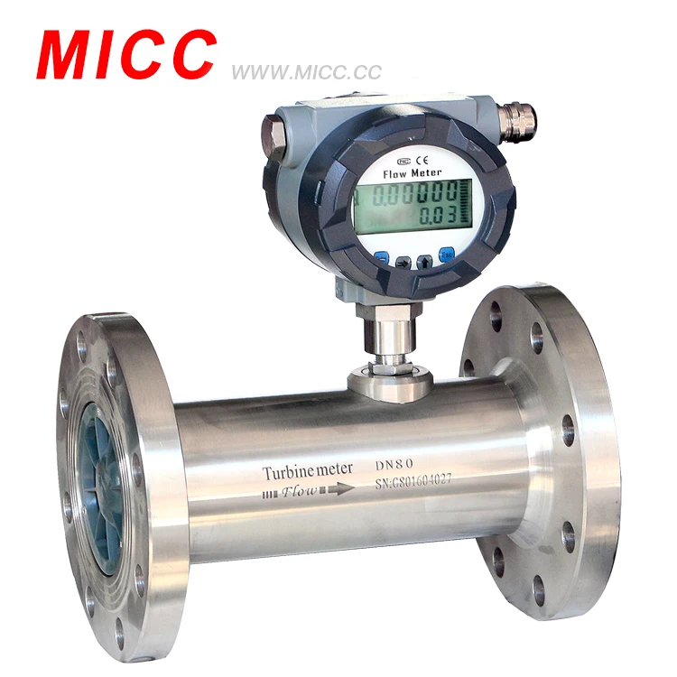 MICC Used in Gas skids and LNG gas station LWQ-Gas Turbine Flow Meter volume and mass flow rate available