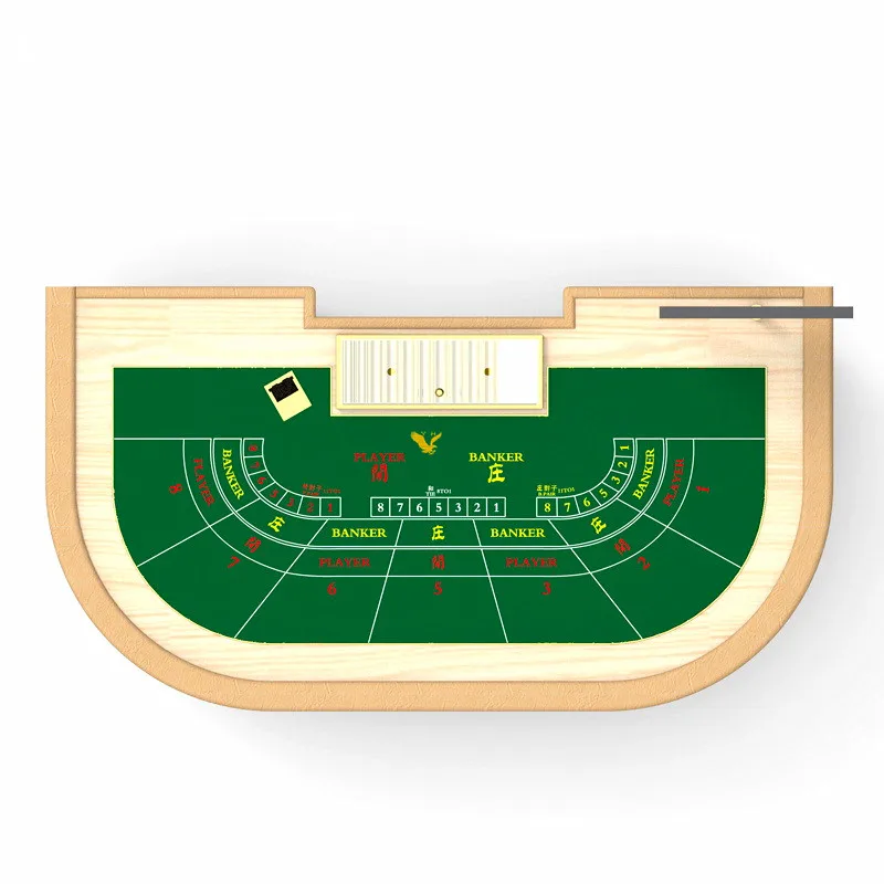 Luxury 8 Player Casino Games Table Custom Design Baccarat Poker Table with Casino Quality